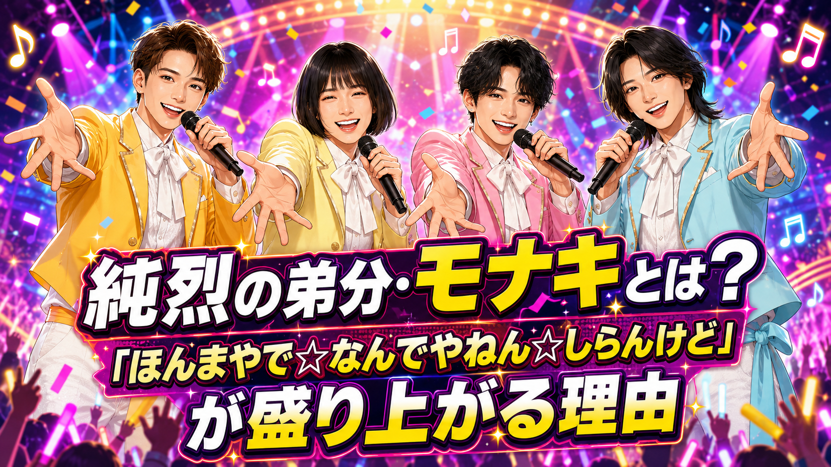 純烈の弟分・モナキとは？「ほんまやで☆なんでやねん☆しらんけど」が盛り上がる理由